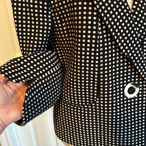 ARVIDA BLACK/WHITE POLKA DOTS BLAZER Size 10  NWT - Picture 4 of 8